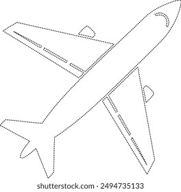 Airplane tracing worksheet for kids