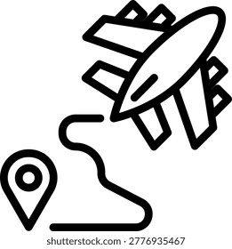Airplane Trail Vector Design Icon Style