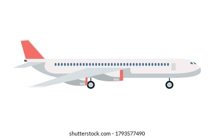 airplane transport airline isolated icon vector illustration design