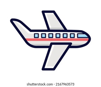 airplane transport cartoon icon isolated