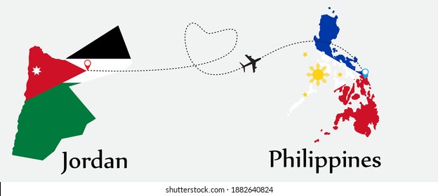 philippines to jordan travel time