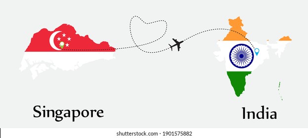 Singapore In India Map India Singapore Map Images, Stock Photos & Vectors | Shutterstock