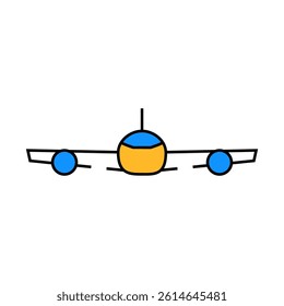 airplane transport vehicle line icon vector. airplane transport vehicle sign. isolated symbol illustration