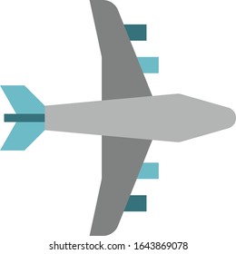 Airplane - Transportation icon set. High quality flat vector illustration for website and mobile application.