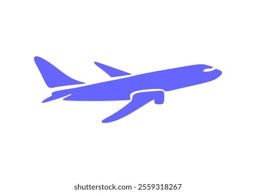 Airplane transportation icon silhouette, vector illustration.

