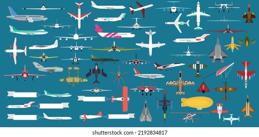 Avión de transporte de avión e icono de transporte de vuelo. Aislamiento de la ilustración de los vectores de vuelo y avión. Aerolíneas de vuelo comercial desde el aeropuerto y el elemento de vehículo de viaje comercial