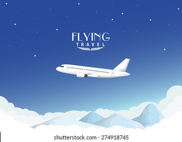 Airplane travel background