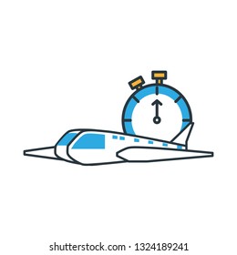 airplane travel with chronometer timer