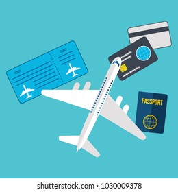 airplane travel design, vector illustration eps10 graphic