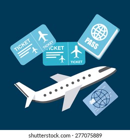 airplane travel design, vector illustration eps10 graphic 