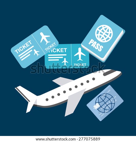 airplane travel design, vector illustration eps10 graphic 