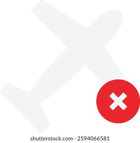 Airplane Travel Flight Icon Vector Flat Illustration