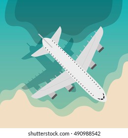 airplane travel fly icon vector illustration design