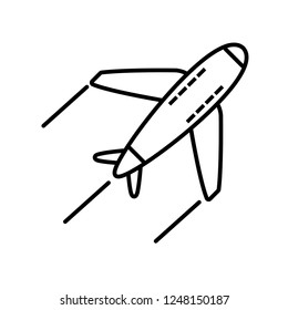 airplane travel flying isolated icon
