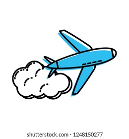 airplane travel flying isolated icon