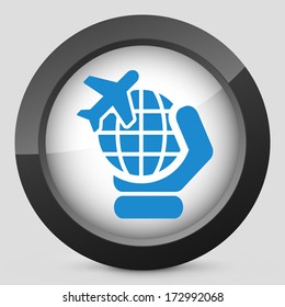 Airplane travel icon