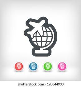 Airplane travel icon