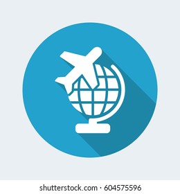 Airplane travel icon