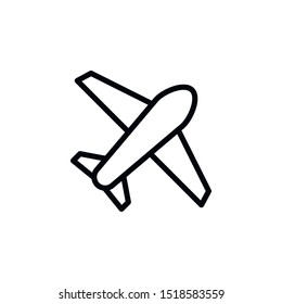 Airplane, travel icon. Element of travel icon. Thin line icon