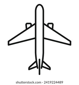 Airplane travel icon outline vector. Vacation trip. Vacation sleep trip