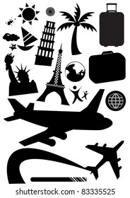 Airplane & Travel icon set