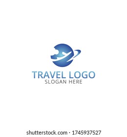 Airplane Travel logo design template