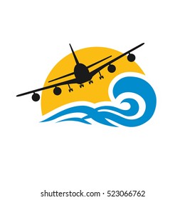 Airplane Travel Logo Design Template