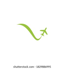 Airplane & Travel Logo. Icon & Symbol Vector Template.