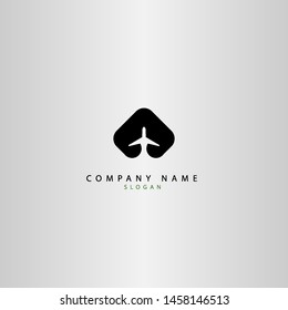 airplane travel logo icon vector element design template vector illustration