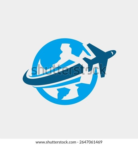 Airplane Travel Logos generally feature elements that reflect air travel, such as: Airplane silhouettes, Wings or curved lines, Dynamic colors, Globes or route lines and Modern typography.