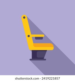 Airplane travel seat icon flat vector. Window interior. Plane vip
