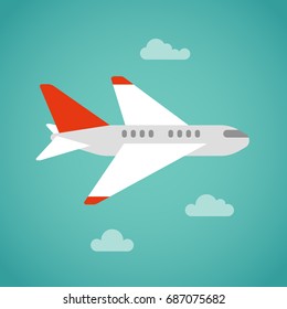 airplane travel sky clouds flat icon illustration airplane tickets vector flat icon passport icon vector travel vacation holiday tour passport isolated vector flat travel agency globe foreign fly