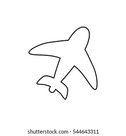Airplane travel symbol icon vector illustration graphic design