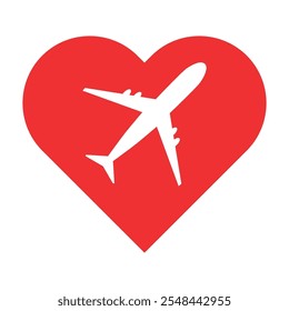 Airplane travel symbol, plane design shape icon, aeroplane fly vector illustration .