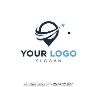 airplane travel and tour aero plane vector symbol minimalist abstract logo design