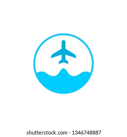 airplane travel vector