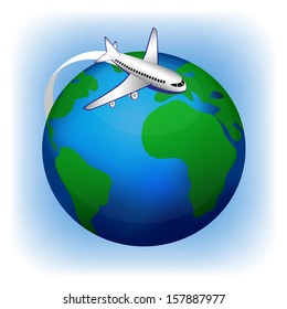Airplane Travel, vector icon 