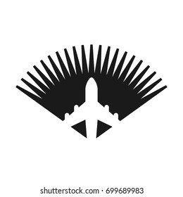 airplane and travel vector logo.