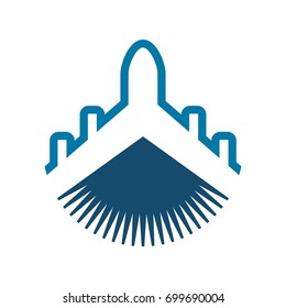 airplane and travel vector logo.