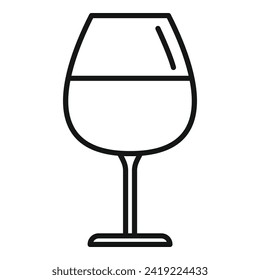 Airplane travel wine glass icon outline vector. Indoor sleep. Air vip