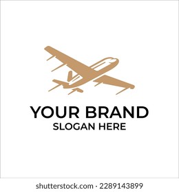 airplane traveling vector template logo premium