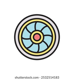 Airplane Turbine Icon Vector Illustration