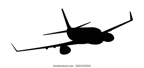 airplane turn silhouette vector design illustration