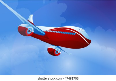 Airplane. Vector.