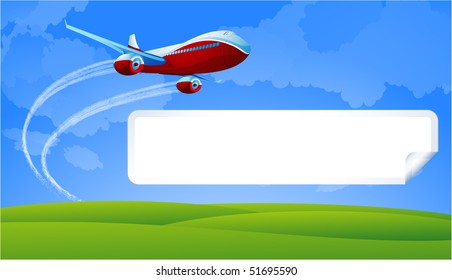 Airplane. Vector.
