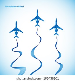 airplane, vector abstract background