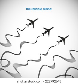 airplane, vector abstract background