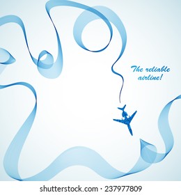 airplane, vector abstract background