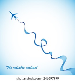 airplane, vector abstract background