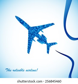 airplane, vector abstract background